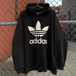 ADIDAS XXL BLACK FLEECE HOODIE SWEATSHIRT